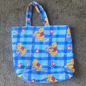 Winnie the Pooh Blue Plaid Tote